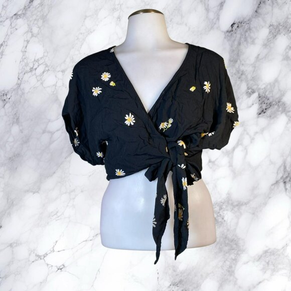 Madewell Lazy Daisies Sash Tie Wrap Top - Picture 2 of 12